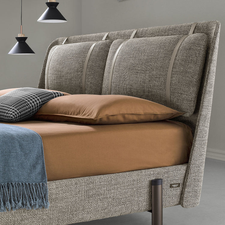 Nara King-Size Bed with Leather Straps