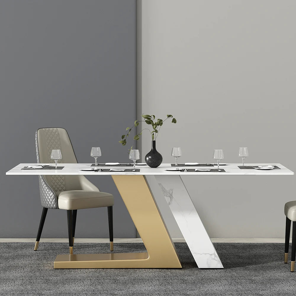 Luxury Rectangle Sintered Stone Dining Table