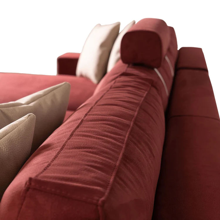 Glam red sofa