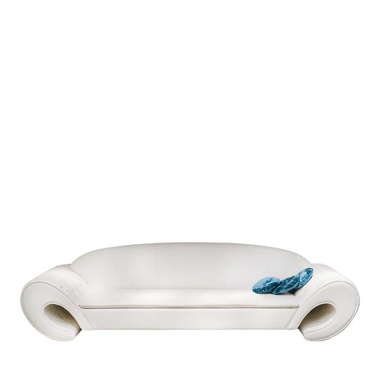 White Capitonné Sofa