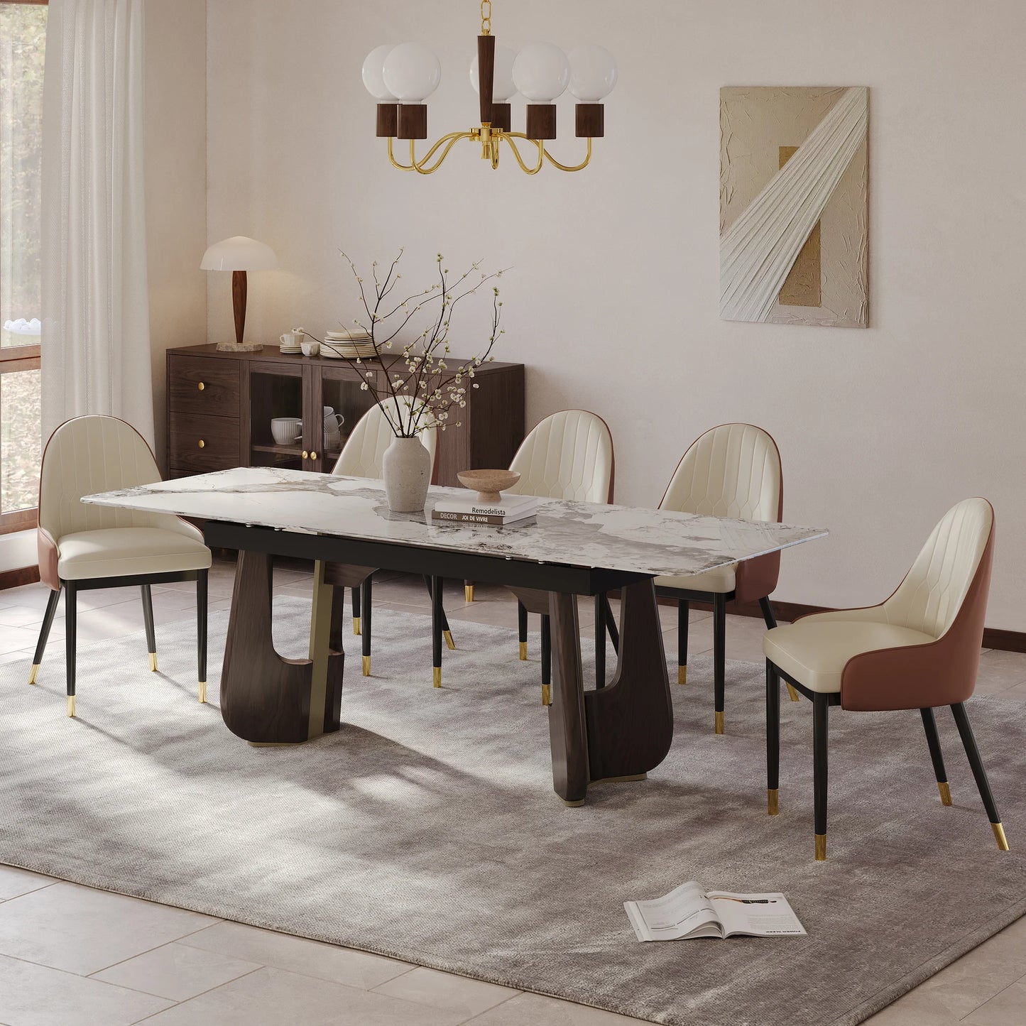 Rectangle Stone Dining Table