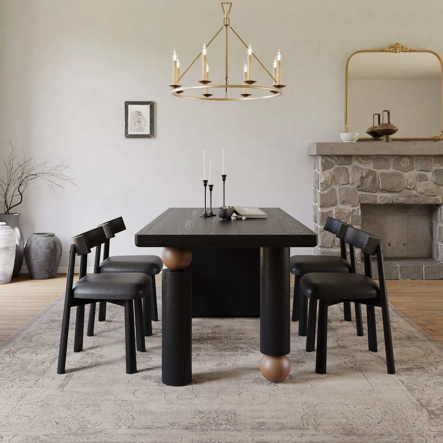 Wood Rectangular Dining Table