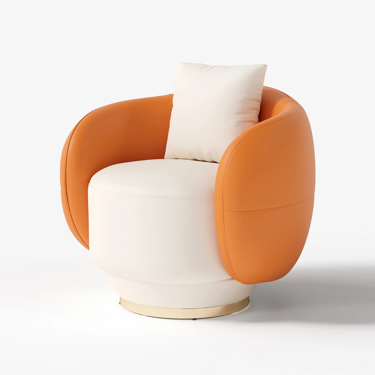 Suncurve Leather Swivel Accent Chair