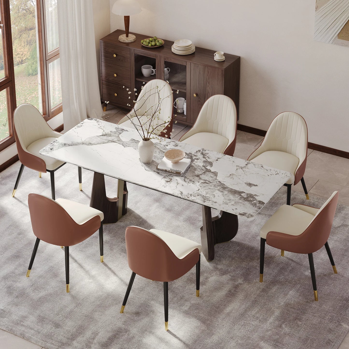 Rectangle Stone Dining Table