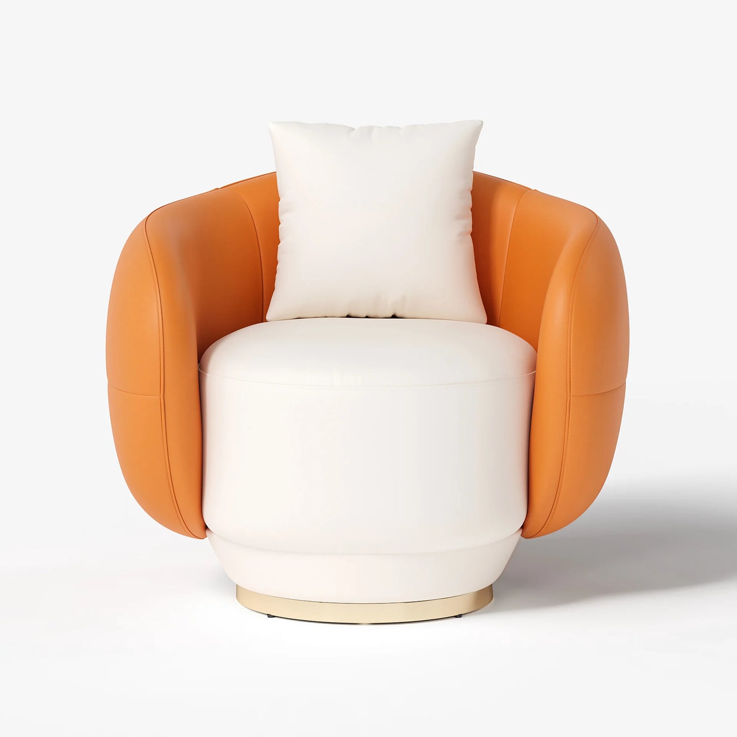 Suncurve Leather Swivel Accent Chair