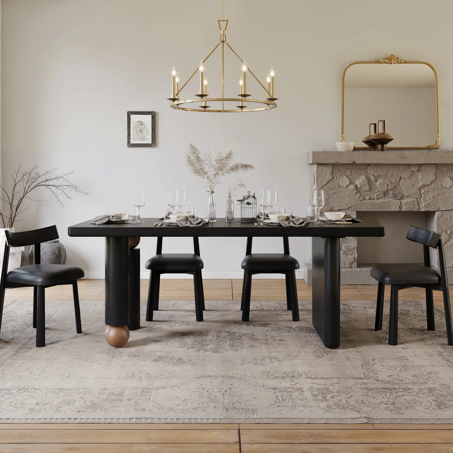 Wood Rectangular Dining Table