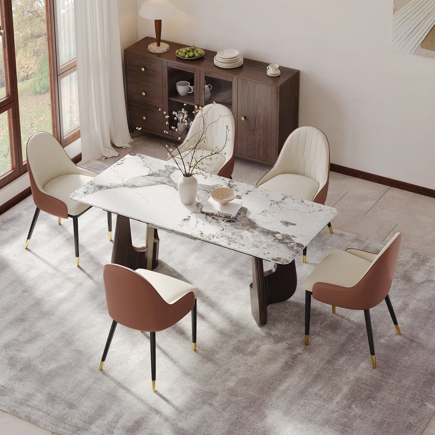 Rectangle Stone Dining Table
