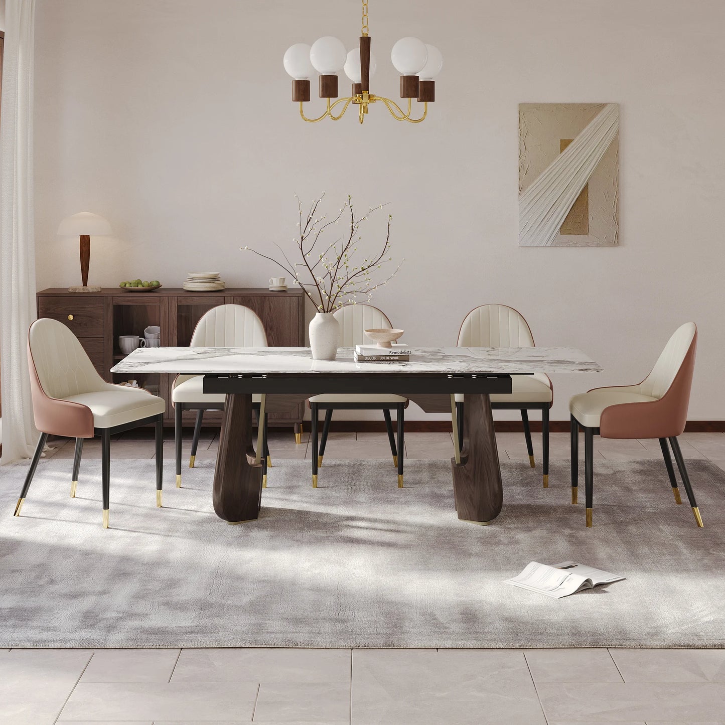 Rectangle Stone Dining Table