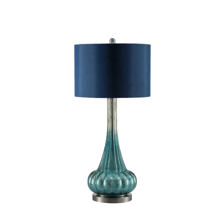 Peacock Blue Table Lamp / Pair