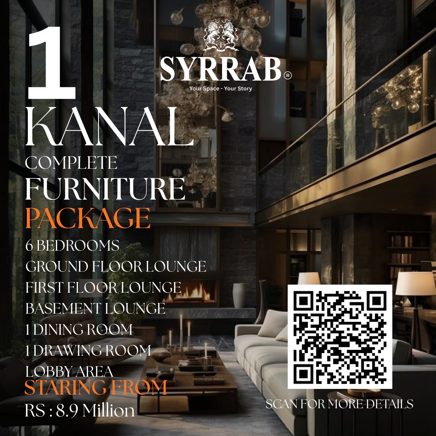 1 Kanal 6 Bedrooms Furniture Package