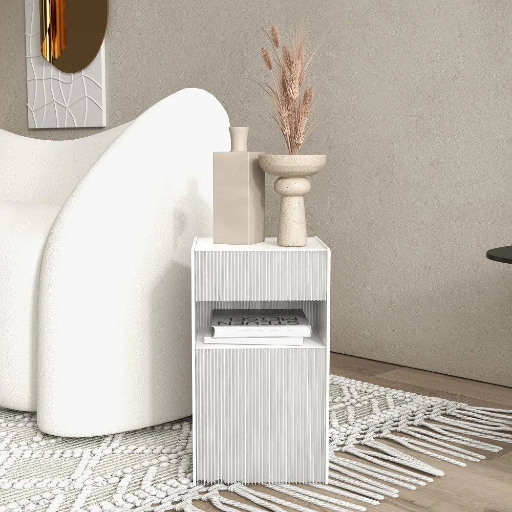 Shelves Acrylic Tabletop Side Table