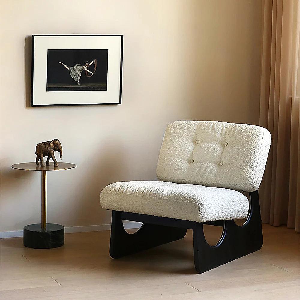 Japandi Boucle Lounge Chair