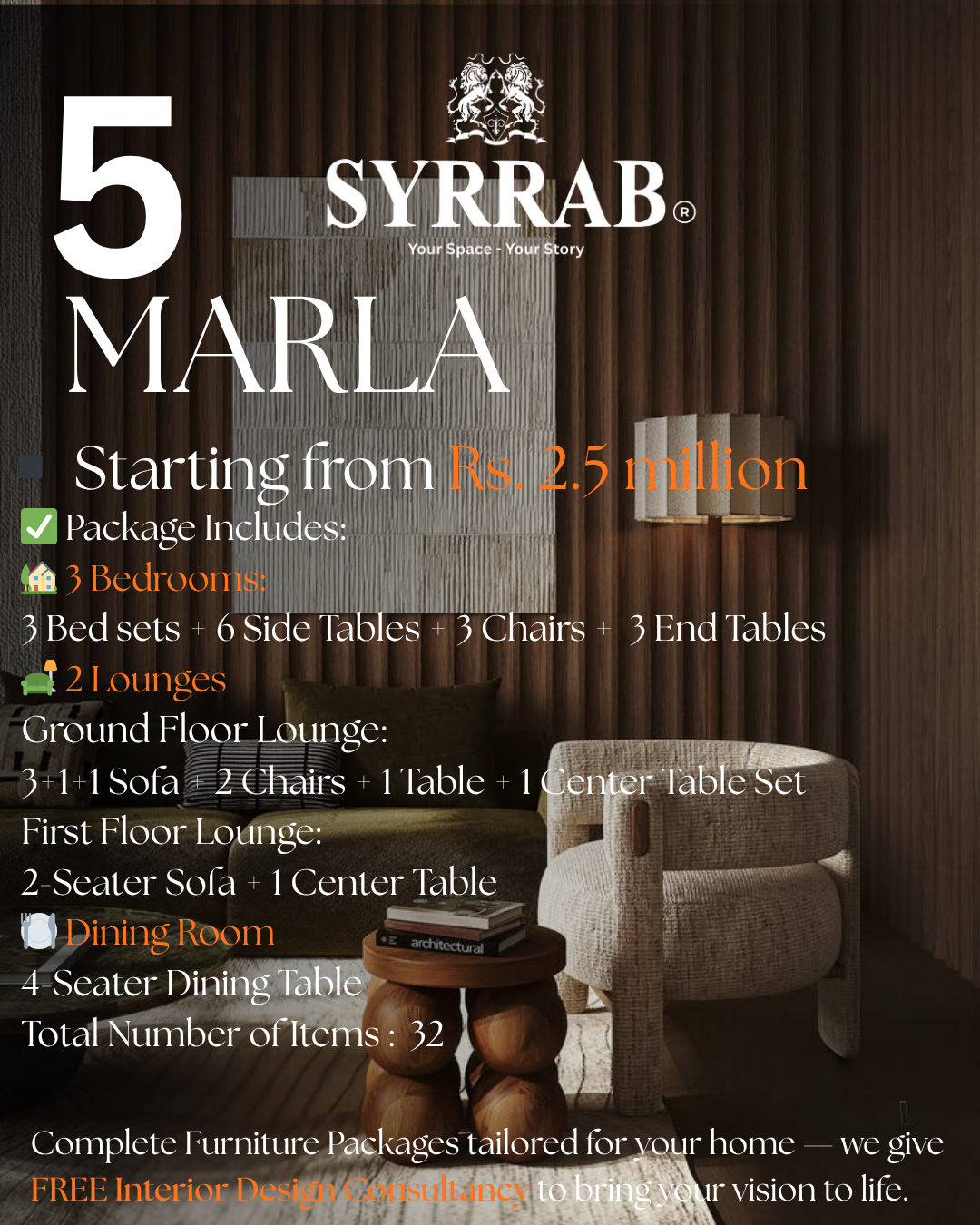 5 Marla Furniture Package