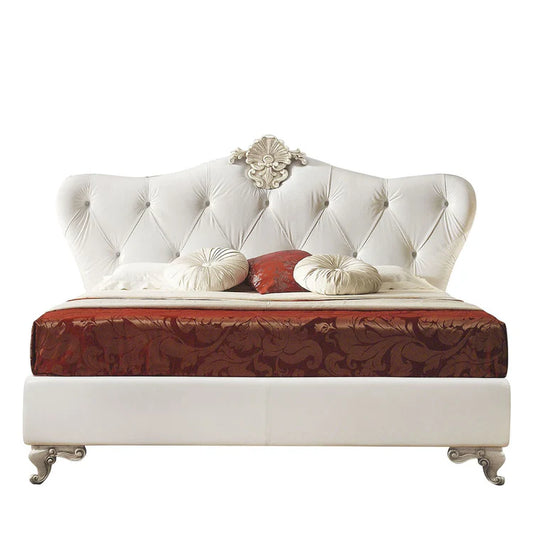 White Velvet Bed
