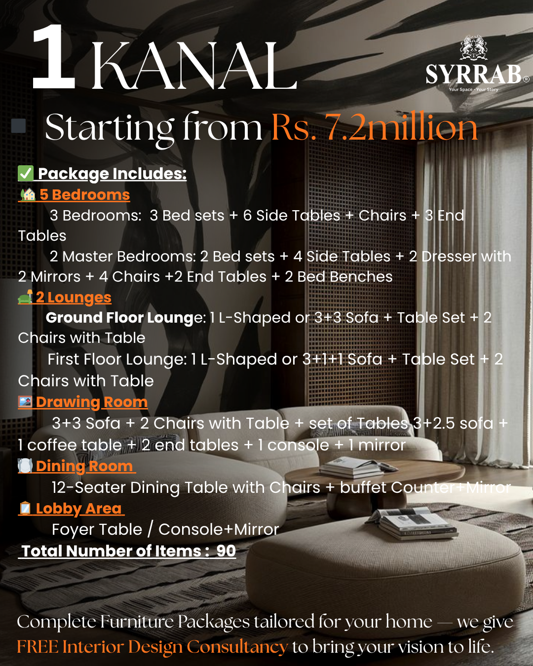 1 Kanal Furniture Package