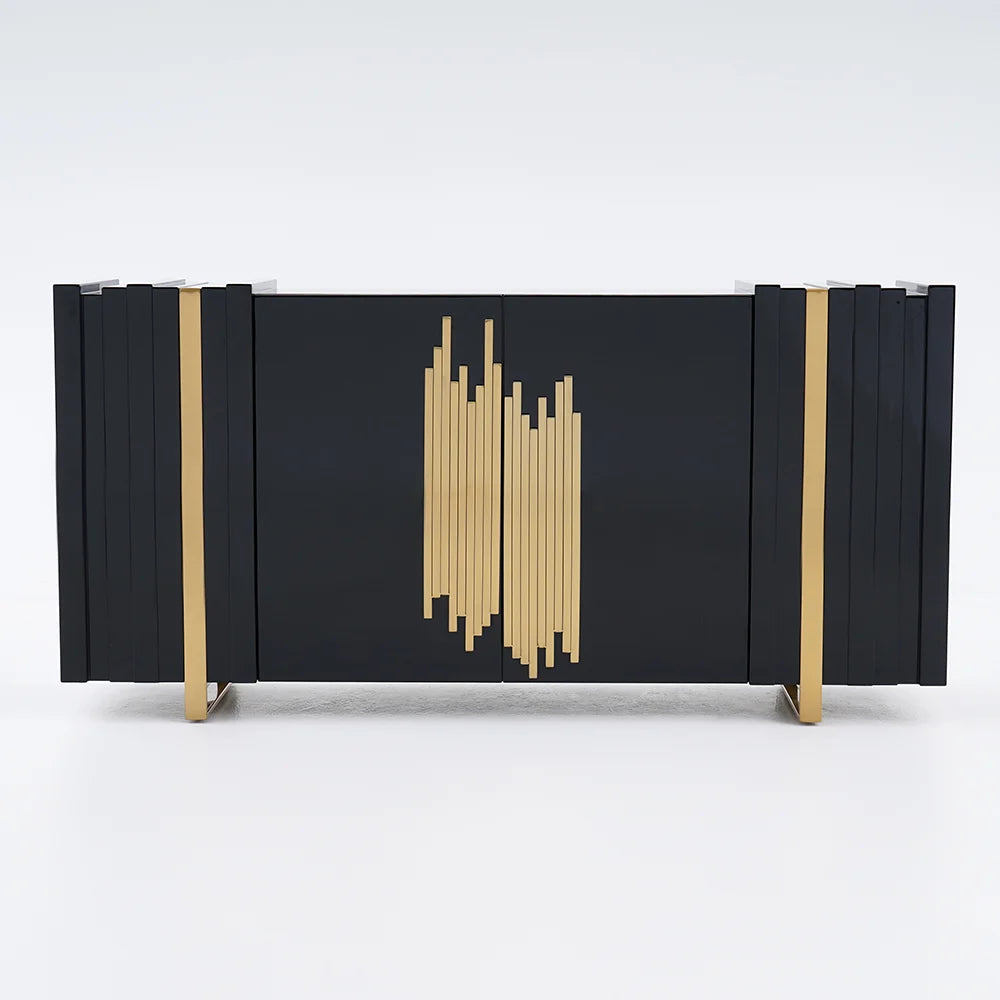 Luxury Sideboard Black Rectangular Buffet