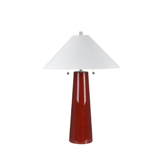 Tapered Twin Pulls Table Lamp / Pair