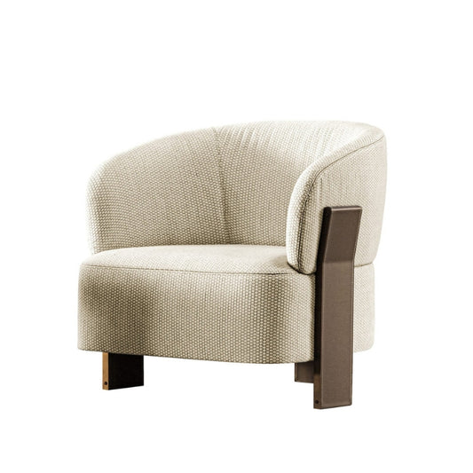Diamante Glamour Beige Fabric Armchair