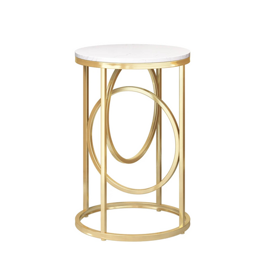 Modern White Marble Side Table