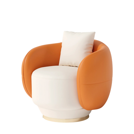 Suncurve Leather Swivel Accent Chair
