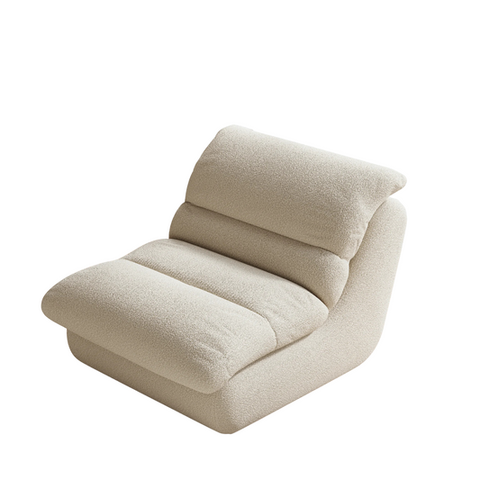 Chenille Armless Accent Chair
