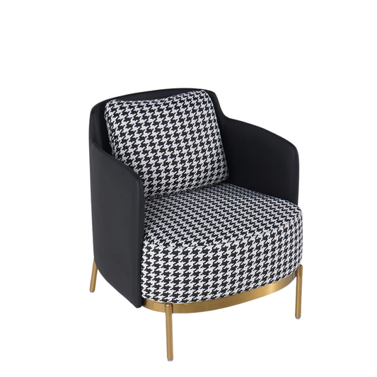 Modern Houndstooth Accent Chair