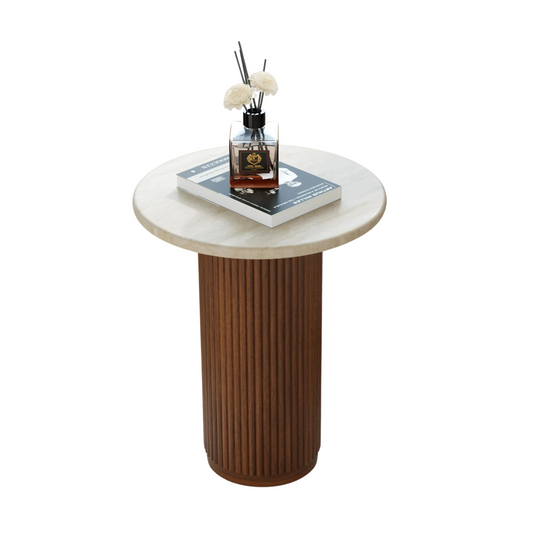 Faux Marble Side Table