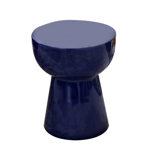 Blue Modern Round End SideTable