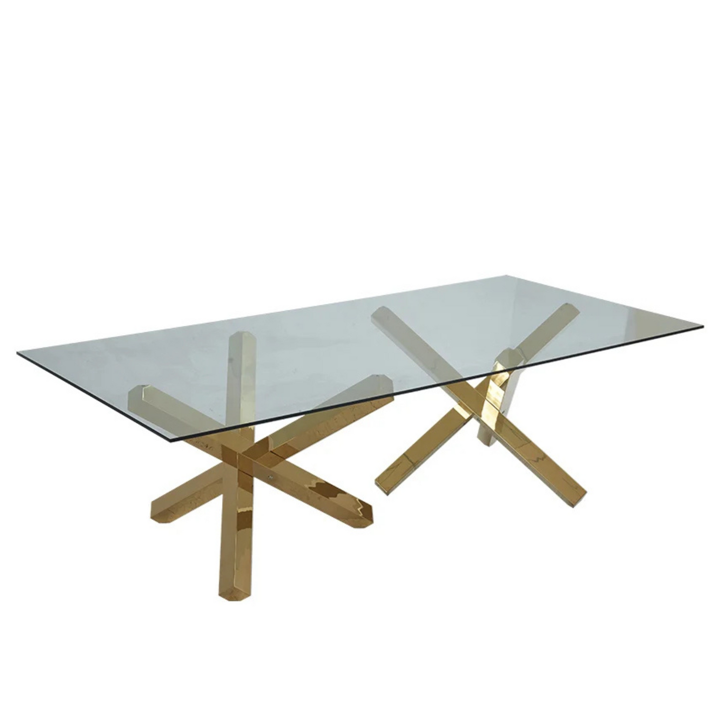 Rectangle Tempered Glass Dining Table