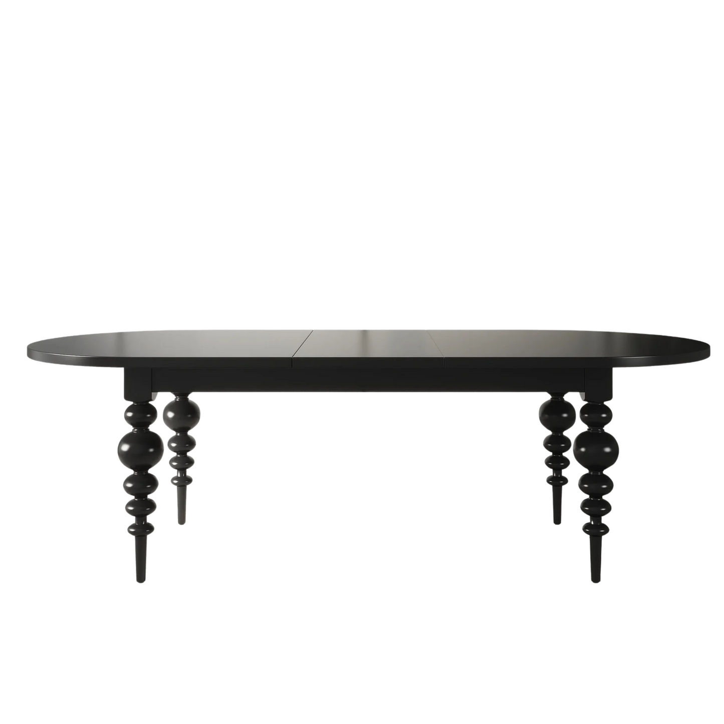 Mid-Century Oval Dining Table Black