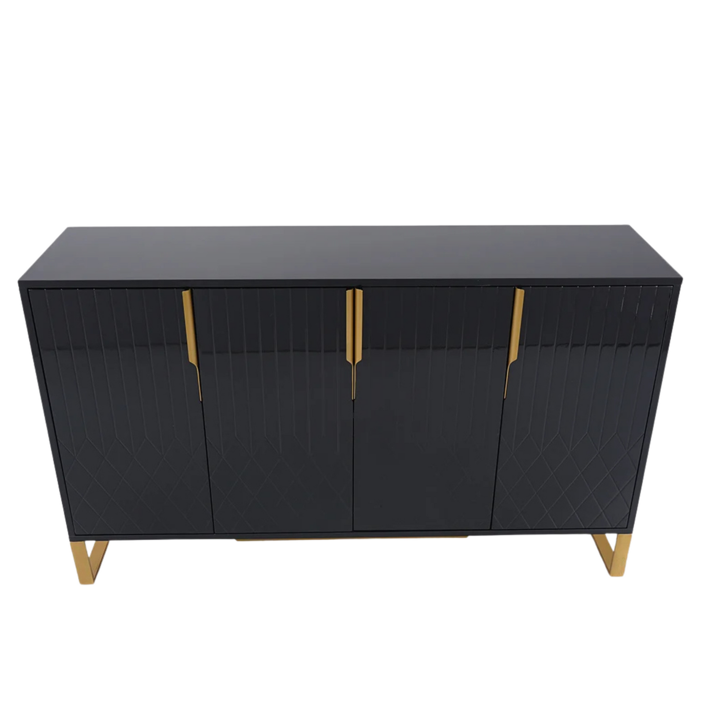 Modern Black Wood Sideboard Buffet