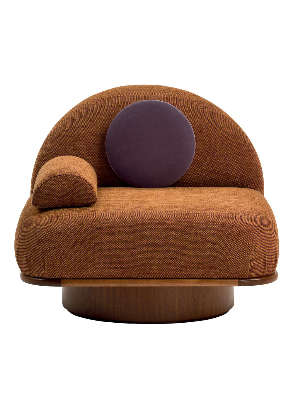 Thumb Asymmetrical Rust Armchair by Lorenza Bozzoli