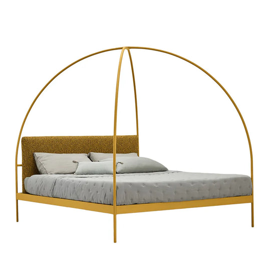 Volta Yellow Iron Canopy Double Bed by Mario Scairato