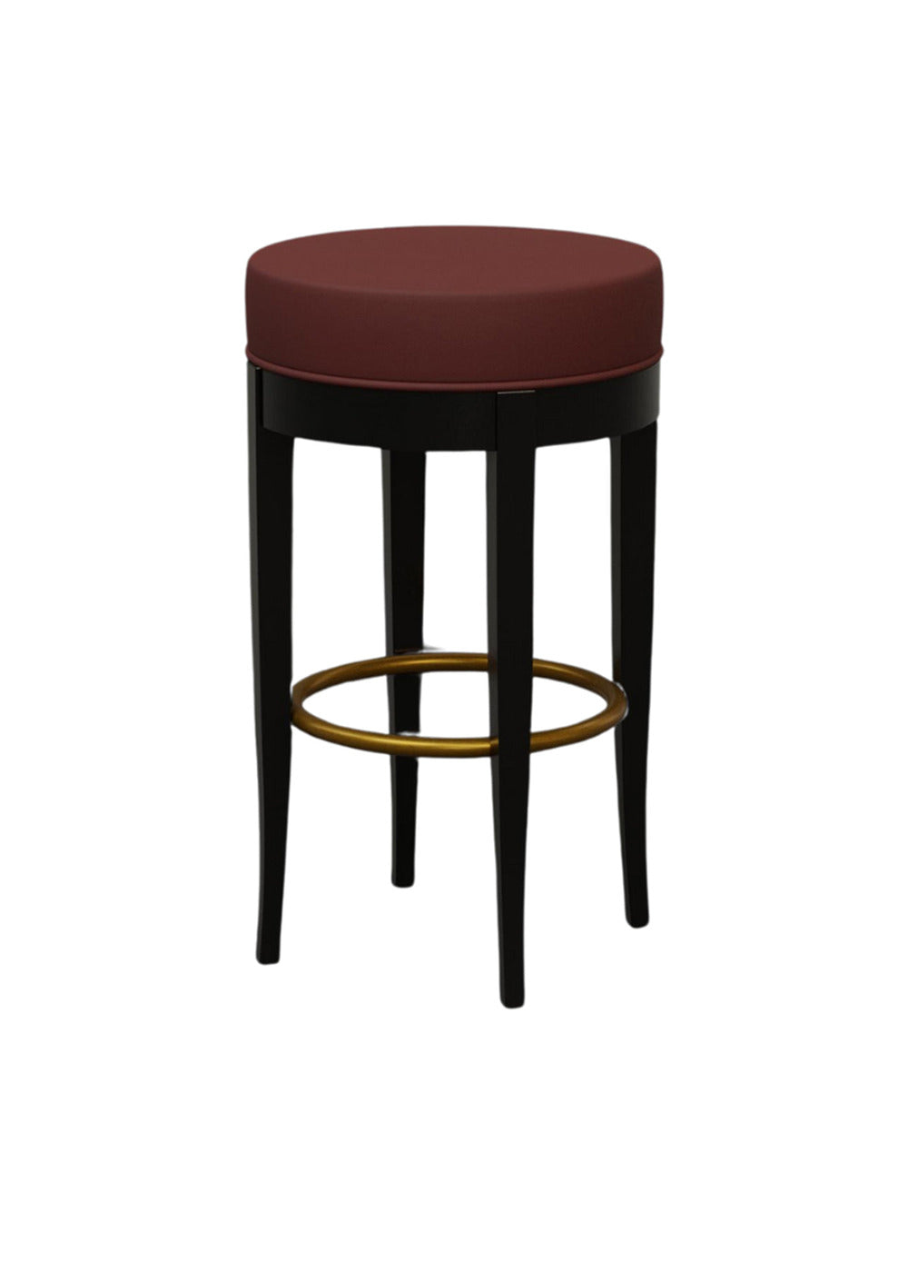 5331 Black & Burgundy Bar Stool by Centro Ricerche MAAM