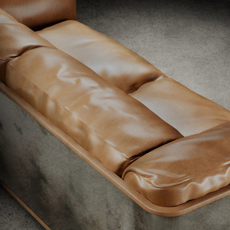 Saint Germain Brown Leather Sofa