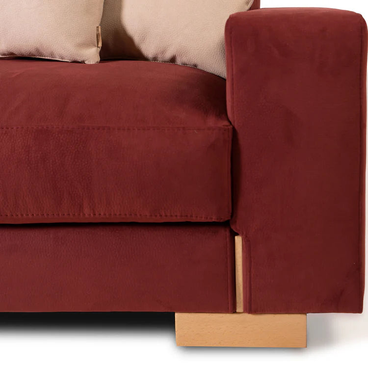 Glam red sofa