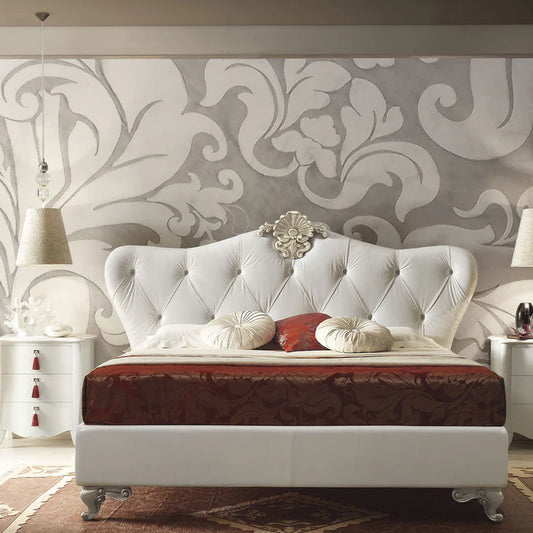White Velvet Bed
