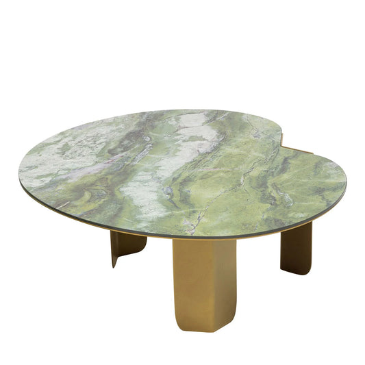 Monet High Green & Golden Coffee Table