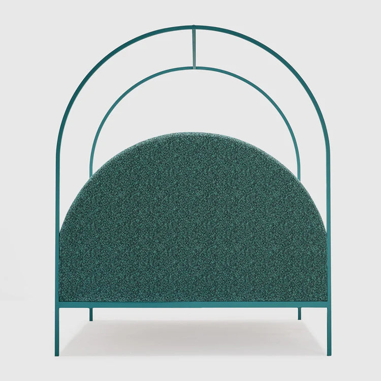 Sottiletto Green Iron Canopy Double Bed by Giulio Iacchetti