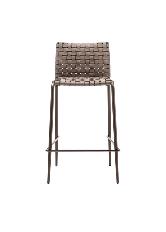 Gazzella Brown Woven Bar Stool