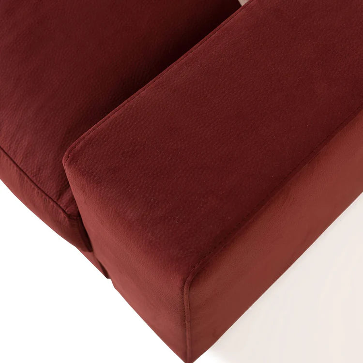 Glam red sofa