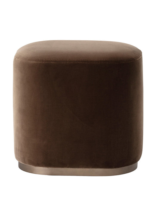 Ciro Brown Pouf by Ciarmoli Queda Studio