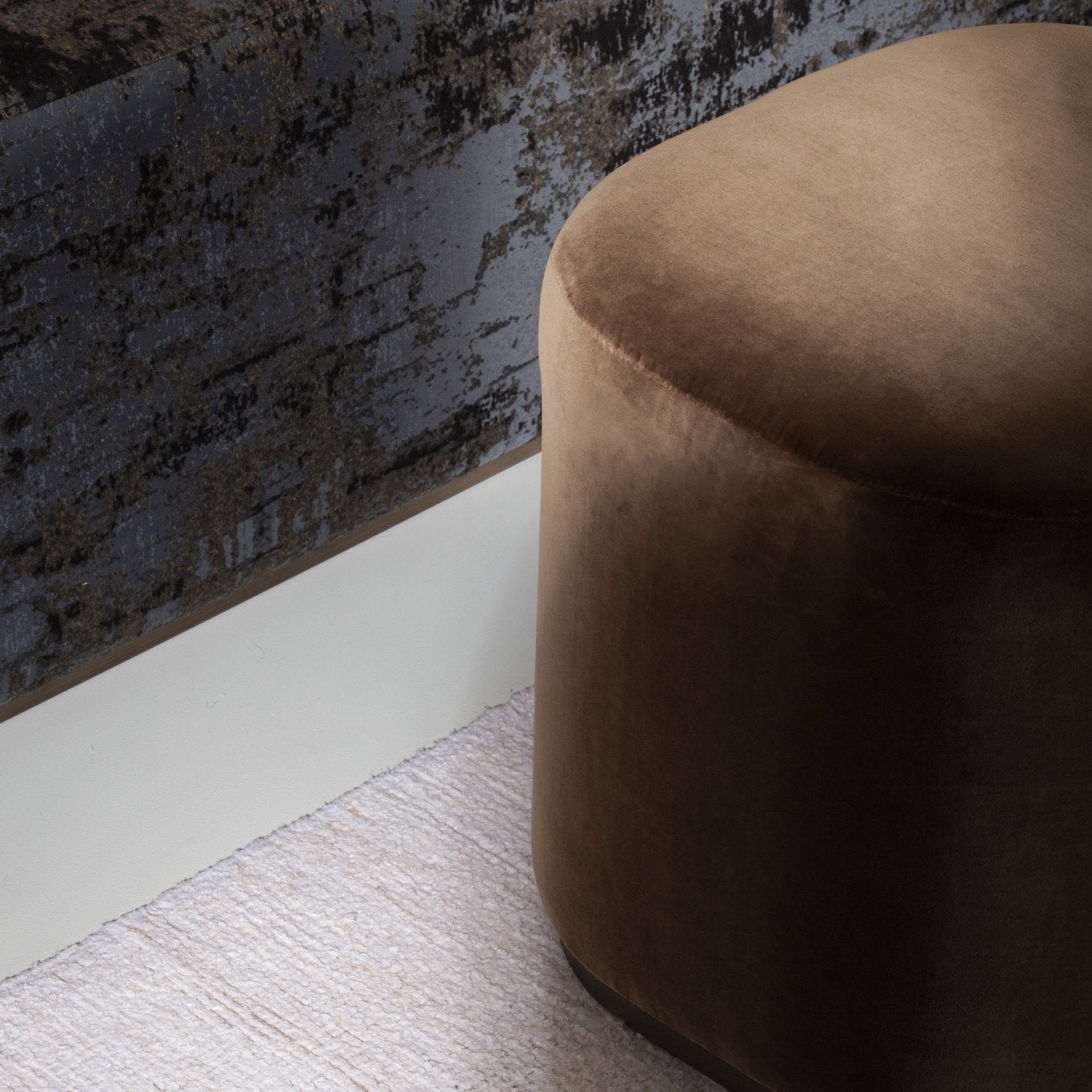 Ciro Brown Pouf by Ciarmoli Queda Studio